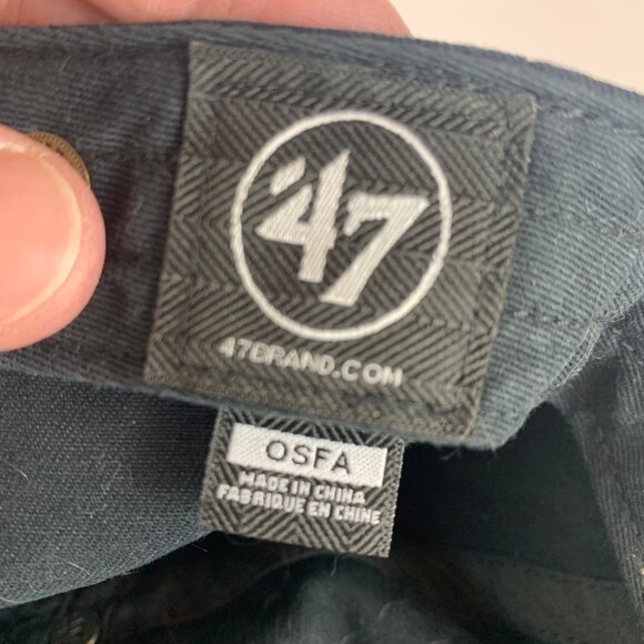 Arizona Diamondbacks MLB Black 47 Brand Clean Up Relaxed Fit Strapback Hat - Picture 6 of 6